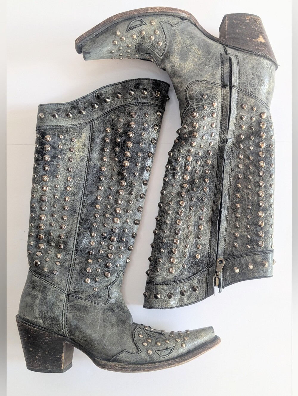 CORRAL VINTAGE Rare G2791 Distressed Studded Western Boots